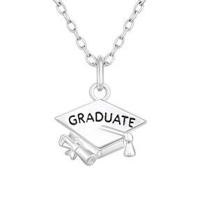 Sterling Silver Graduate Pendant Necklace​